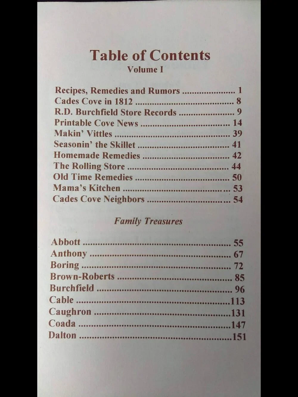 Recipes Remedies and Rumors Vol 1 Cookbook Cades Cove Preservation Smoky Mtns TN